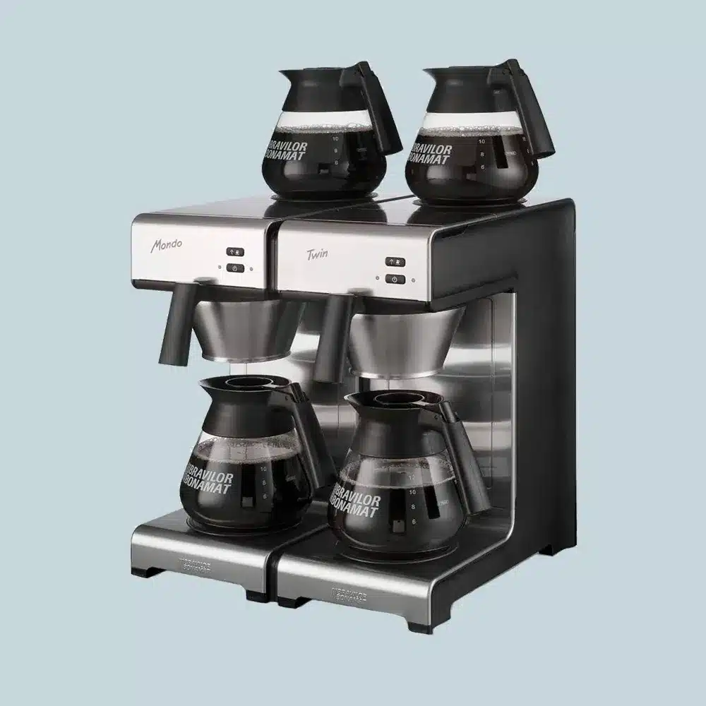 Bravilor Bonamat Mondo Twin kaffemaskine med fire kander friskbrygget filterkaffe