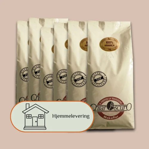 Bestseller Chiaroscuro 100% arabica kaffe som kaffeklip inkl. 3 x forsendelse til helt hjem til din hoveddør.