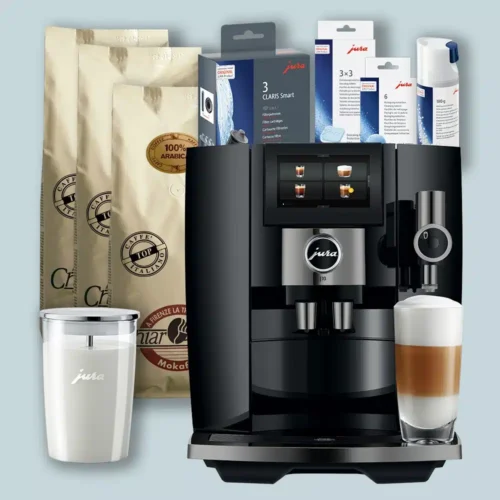 Pakketilbud med Jura J10 (EA) samt tilbehør og kaffe til en værdi af 1.727,-