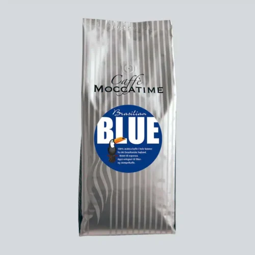 1 kg Moccatime Brasilian Blue 100% Arabica hele kaffebønner