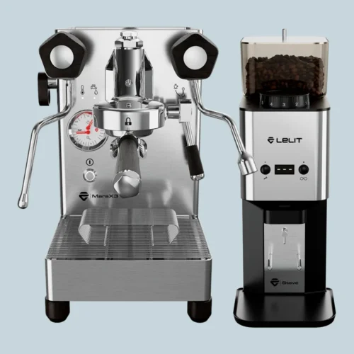 Lelit MaraX3 PL62X3 med Steve Kaffekværn PM204Q82 i børstet stål