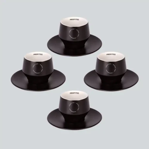 4 stk Profitec cappuccinokopper med underkopper