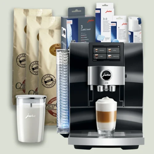 Pakketilbud på Jura Z10 (EB) Diamond Black med 3 kilo kaffe og fuld plejepakke