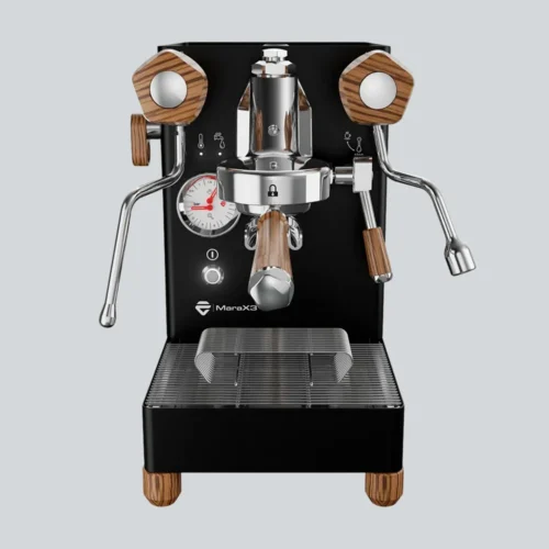 Sort Lelit MaraX3 Pagaia espressomaskine i rustfrit stål med E61-bryggruppe