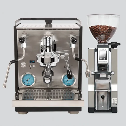 Profitec Ride og Eureka Mignon Libra 65 All Purpose i Chrome